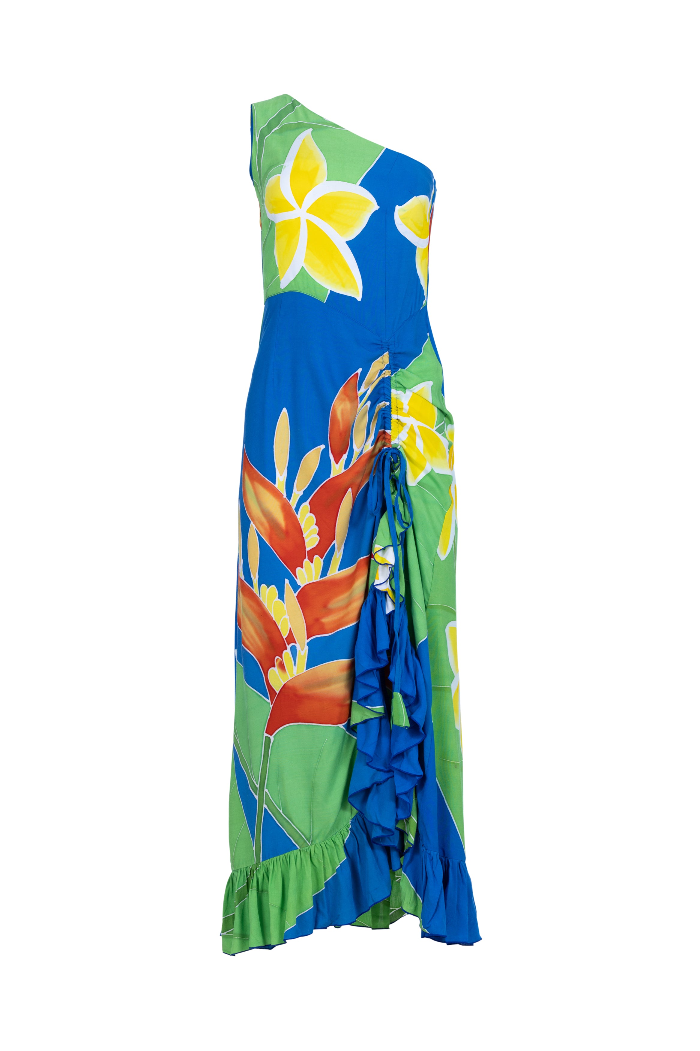 Blue Aloha Sarong Dress